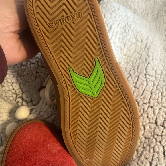 Cariuma Red suede Sneakers with White Accents - Picture 2 of 9